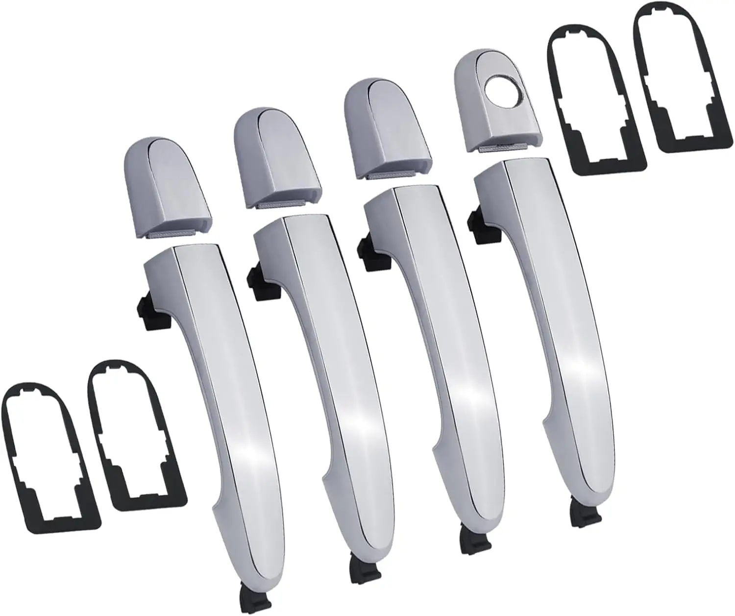 

Exterior Door Handle Set 4PCS Chrome w/Gasket Pad for Kia Sorento 2011-2015 Front & Rear Door Driver & Passenger Side Replaces