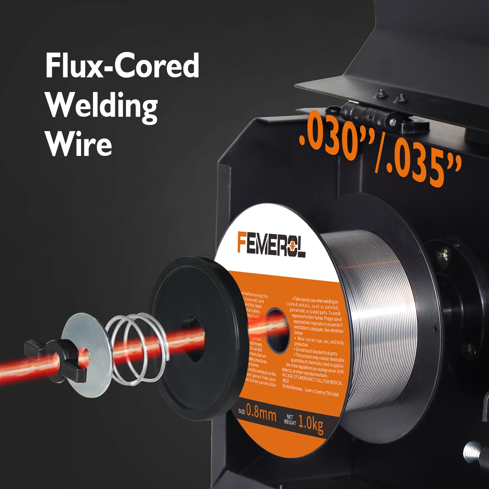 FEMEROL 2 In 1 MIG Welding Machine 130A Portable Gasless Stick ARC MIG Welder 110A IGBT Synergic Flux Core MIG Welder