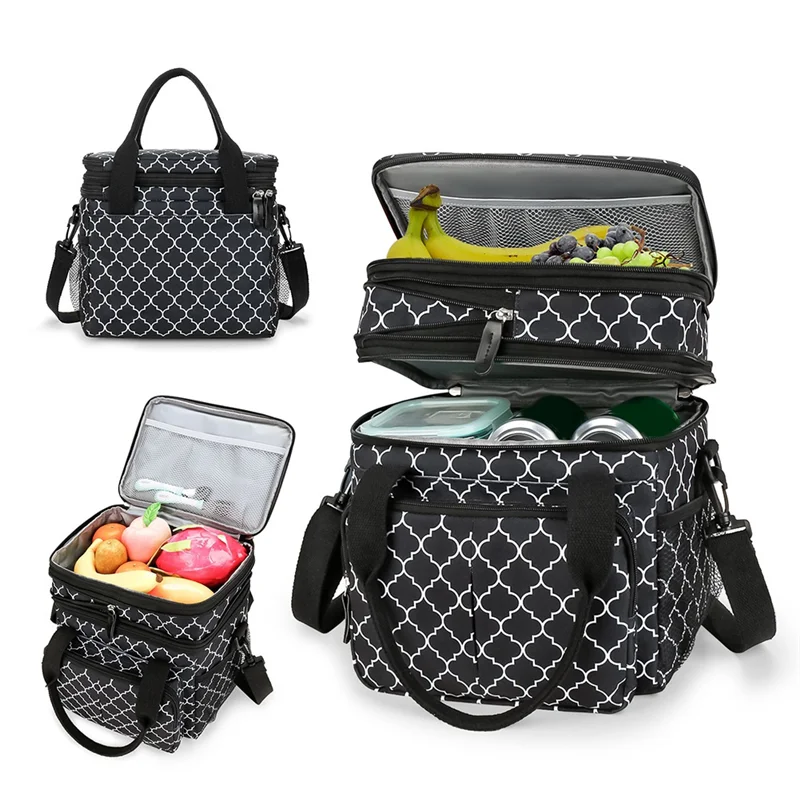 

Reliable Multifunctional Tote Cooler Lunch Bag For Kids Women Men Travel Picnic Reusable Lunch Box With Adjustable Shoulder Stra