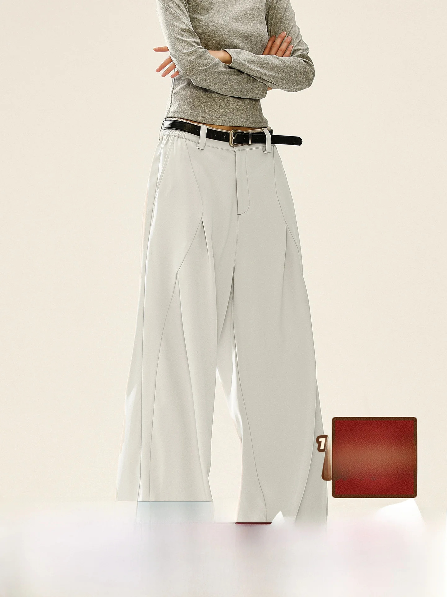 

Широкие мужские повседневные брюки в американском стиле ретро, весенне-осенние модные свободные прямые брюки длиной до пола, удобные прямые брюки