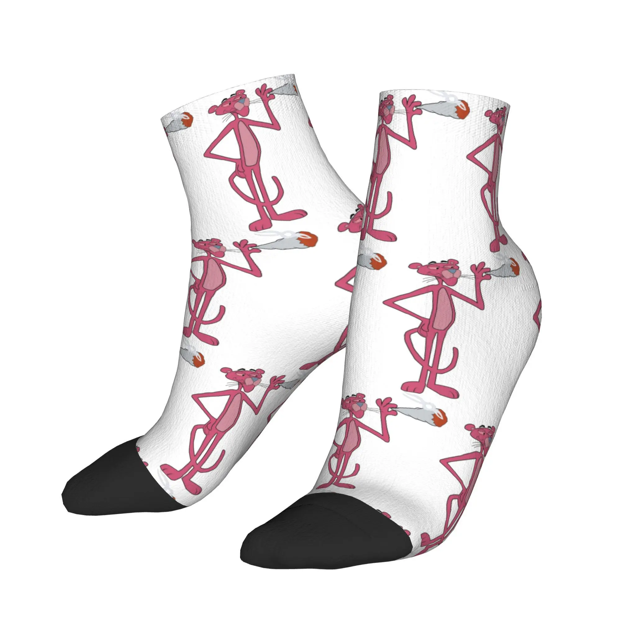 

Pink Leopard Cartoon Animal Ankle Socks Kawaii Comfortable Casual Socks Summer Climbing Design Anti Skid Sock For Unisex Men