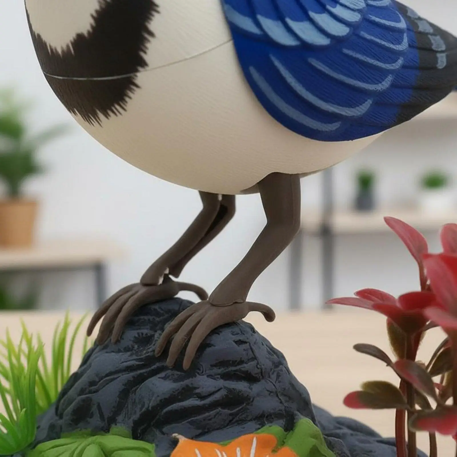 Sound Activated Chirping Bird Ornament Toy Interactive Fun Singing and Moving Bird Toy Speech Mimicking for Kids, Desk