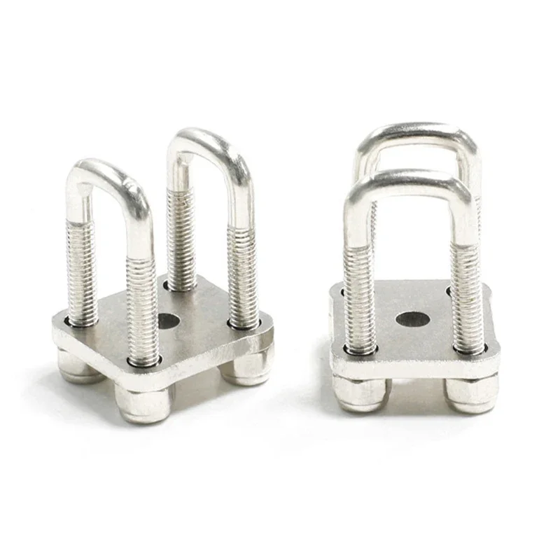 2pcs Metal U-shaped Screw Suspension Bracket for 1/14 Tamiya RC Dump Truck SCANIA 770S R620 Volvo FH16XL 750 BENZ LESU Car