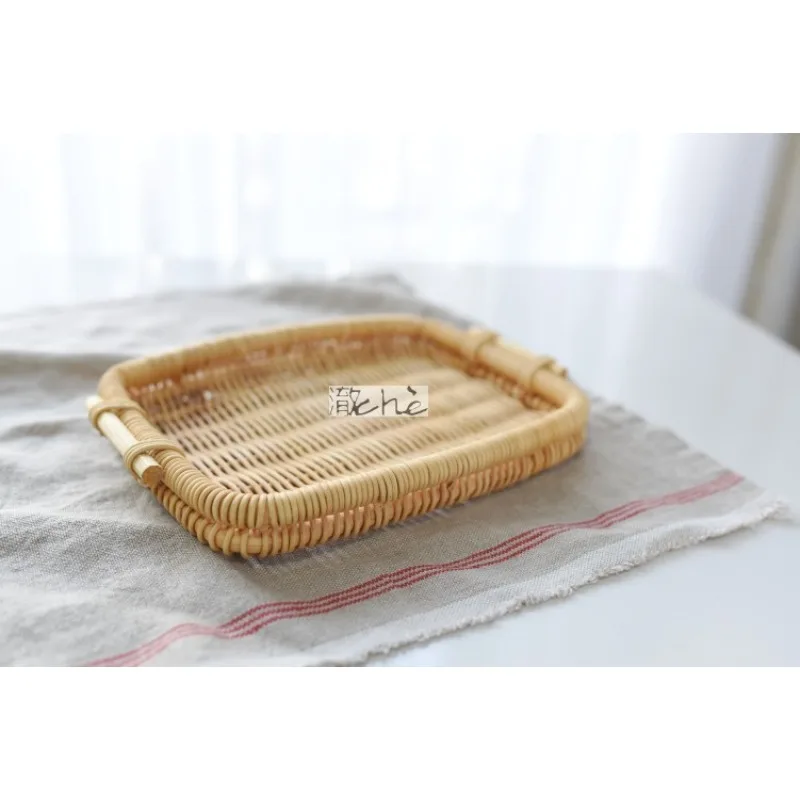Japanese Vine Basket Fruit Basket Storage Basket Handwoven Tray Rectangular