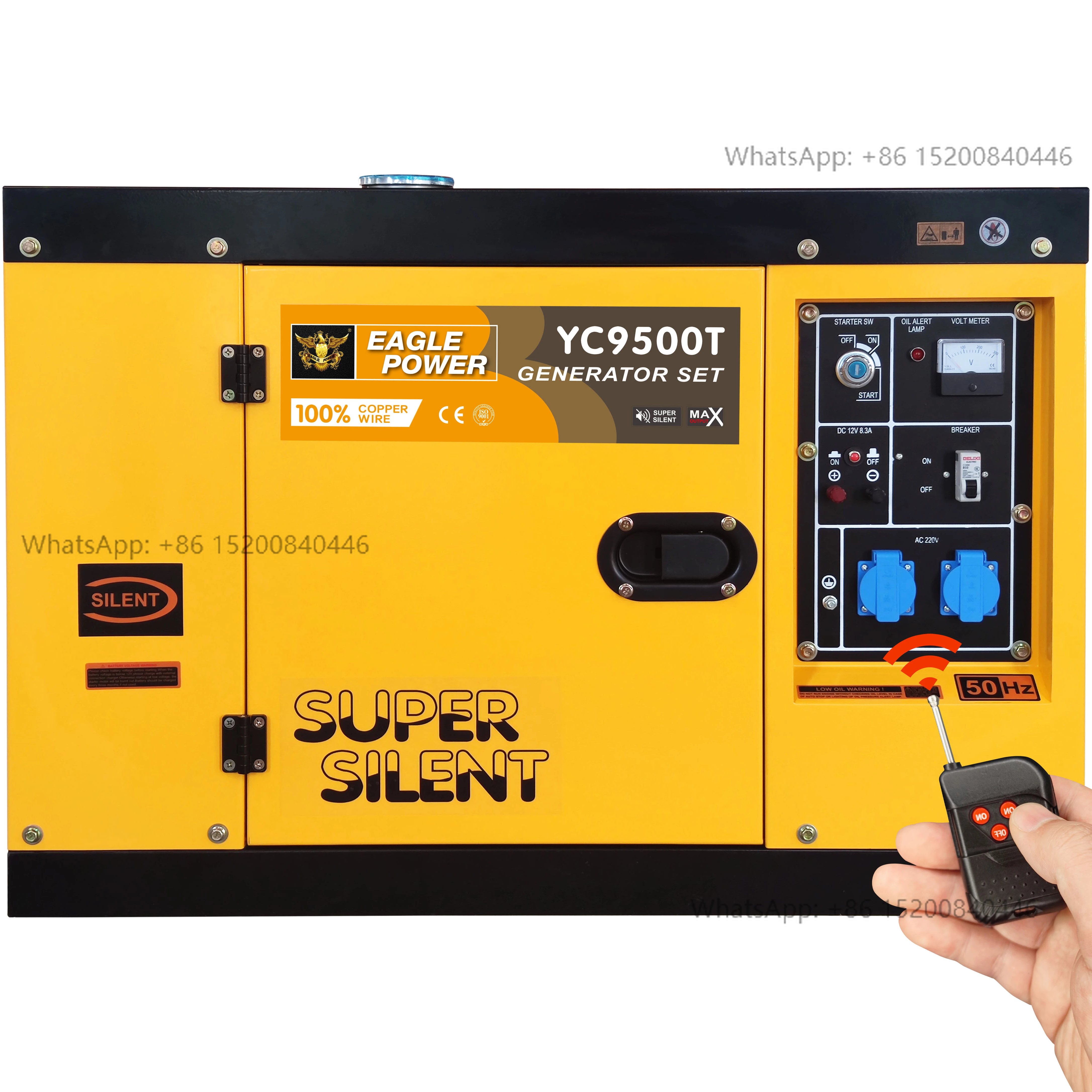 10KVA Super Silent Diesel Generator Set for Home Use 10KW Rated Power with 220V Voltage