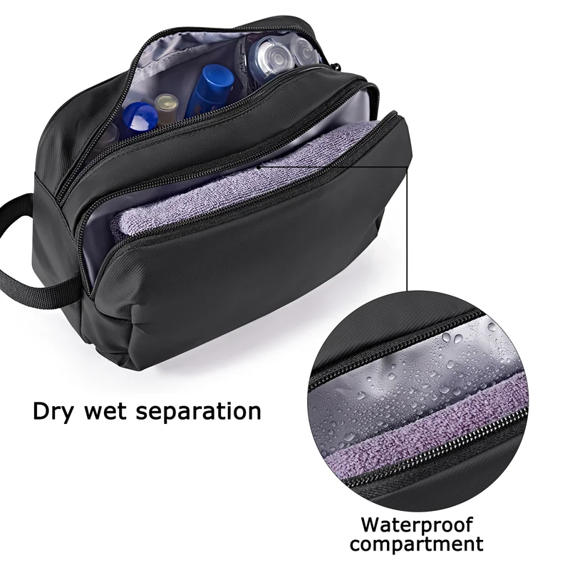 BAGSMART Toiletry Bag for Men Travel Organizer Dopp Kit Water-resistant Shaving Bag for Toiletrie Accessories Woman Cosmetic Bag