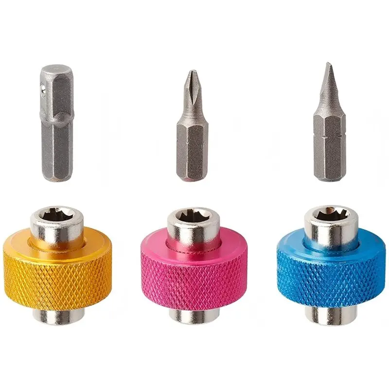 

ABCA-Finger Grip Drivers 3 Pieces 1/4" Drive Magnetic Socket Wrench With Short Stubby Mini Screwdrivers For Tight Spaces