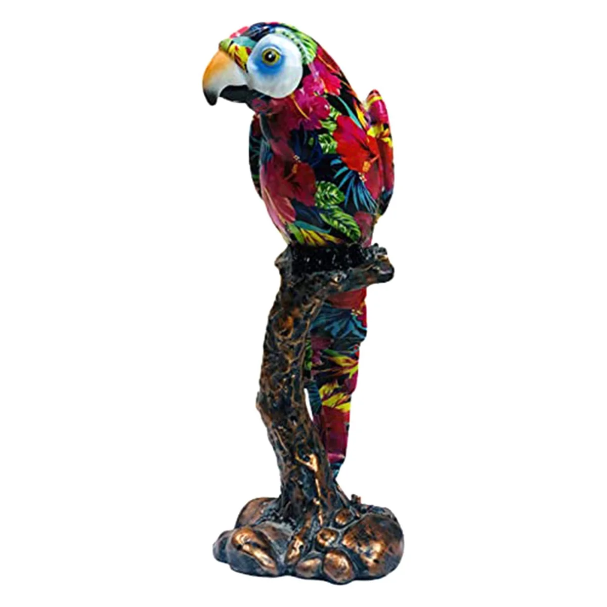 

European Style Resin Parrot Statue for Tabletop Ornament Accessory Gift Supplies for Home Office Landscape Decor,A