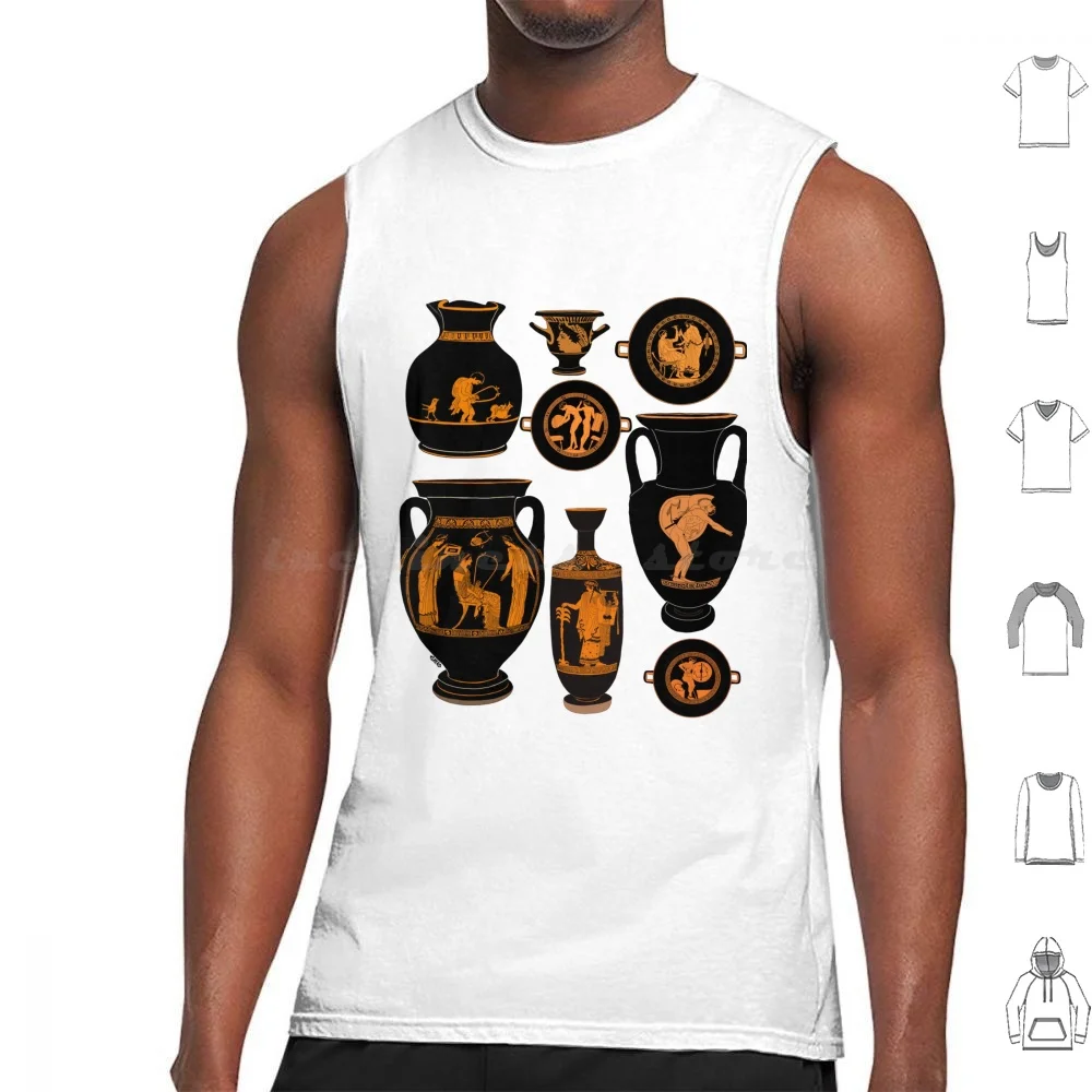 Red Figure Pottery Tank Tops Print Cotton Greek Greek Pottery Greece History Greek History Ancient History Archaeology