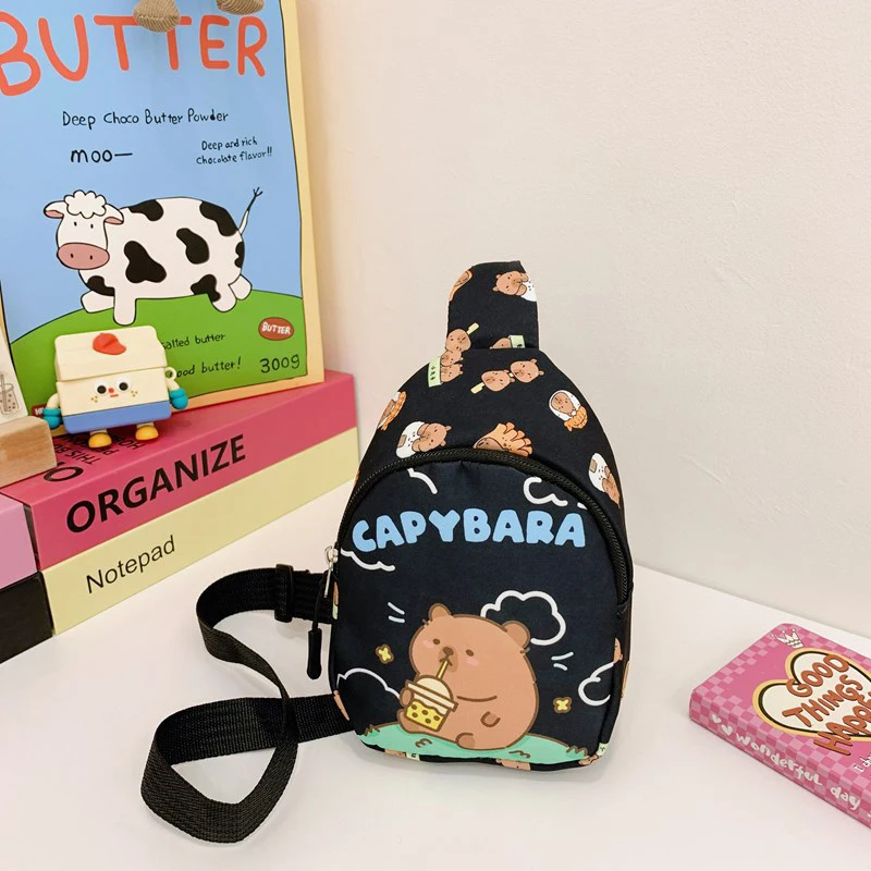 Cartoon Capybara Messenger Bag Cute Doll Bag Multifunctional Storage Bag Kawaii Capybara Chest Bag Fashion Shoulder Bag Gifts