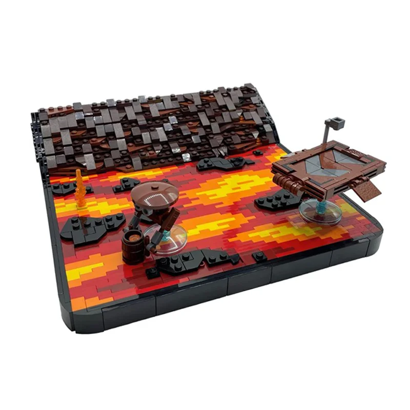 

1147 шт., Звездная битва MOC, дуэль на Усами, диорама, строительный блок, развивающая игрушка для детей, творческое развитие, сделай сам, подарок на день рождения