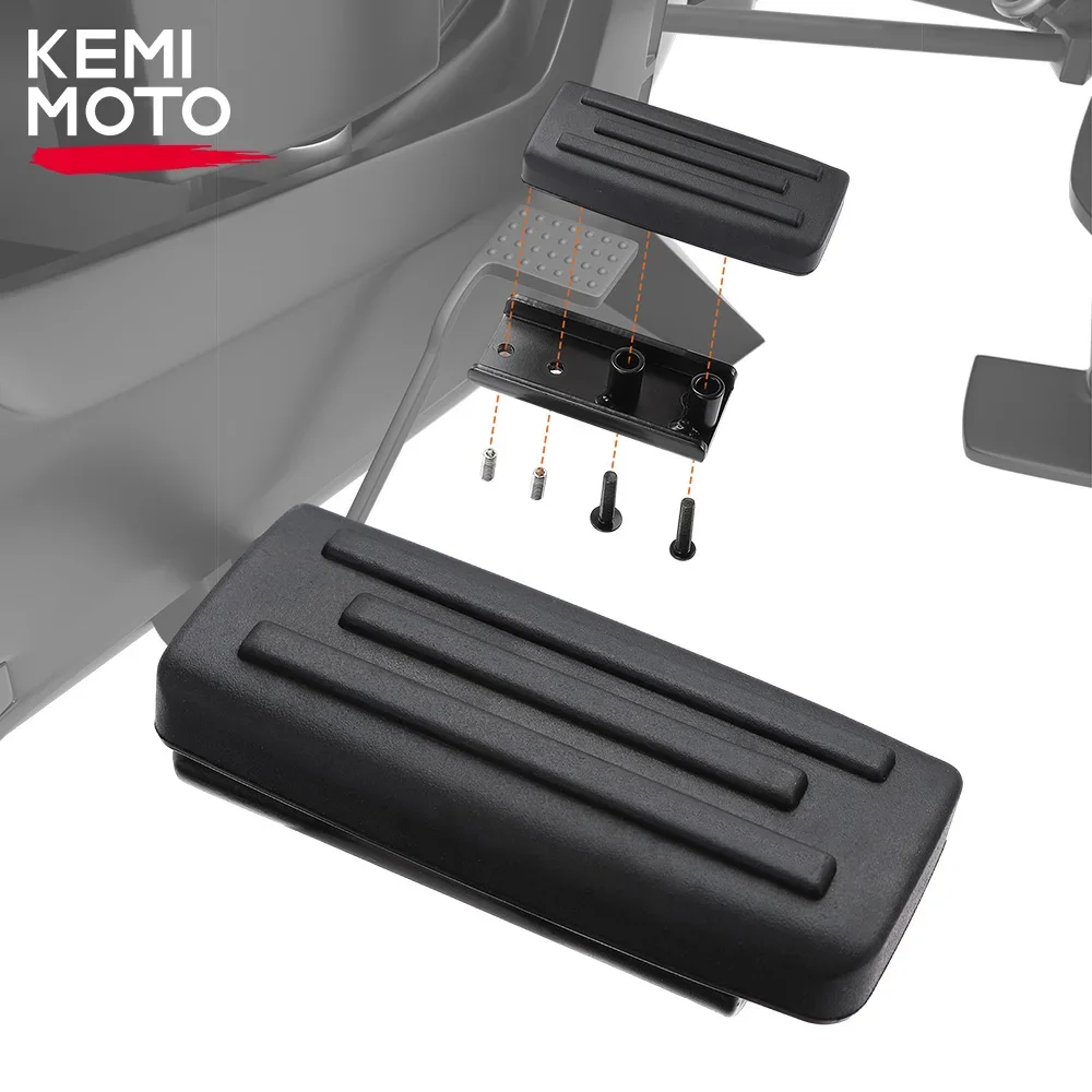 KEMIMOTO ON-ROAD Plastic Metal Extended Footrest Footboards Compatible with Can-Am Ryker 600 900 Sport Rally Edition Brake Pedal