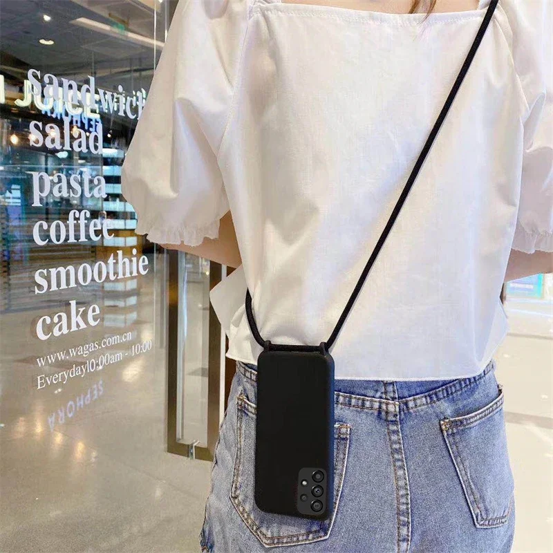 Lanyard Fall Für Samsung Galaxy A54 A14 A34 A13 A33 A53 A73 A12 A52 A32 A51 A71 S23 S22 S21 Plus S20 FE Soft Cover – Detail 2