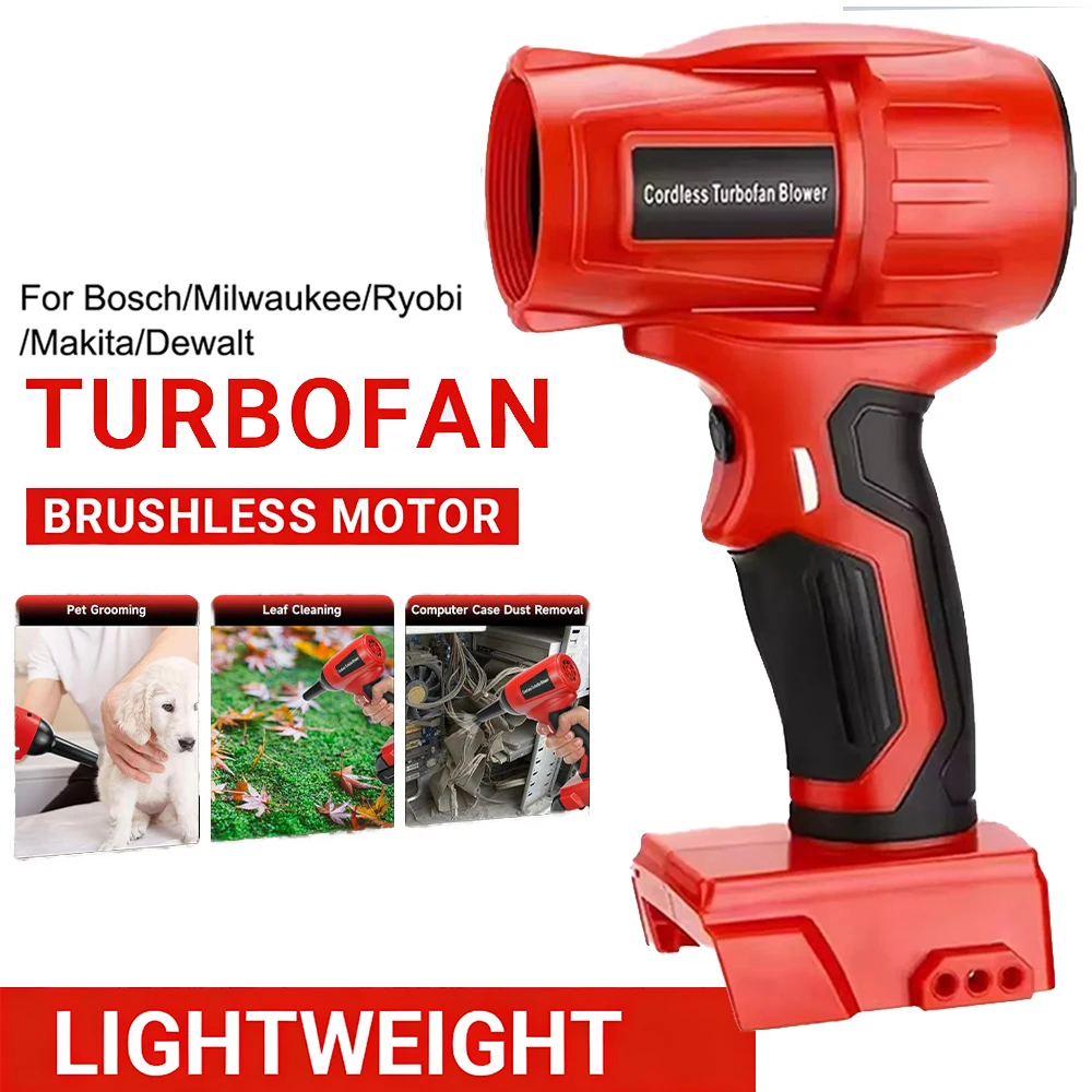 

For Makita/Bosch/Dewalt/Milwaukee/Ryobi 18-20V Li-ion Battery Violent Wireless Fan Jet Turbo Blower fan Adjustable & 5 nozzles