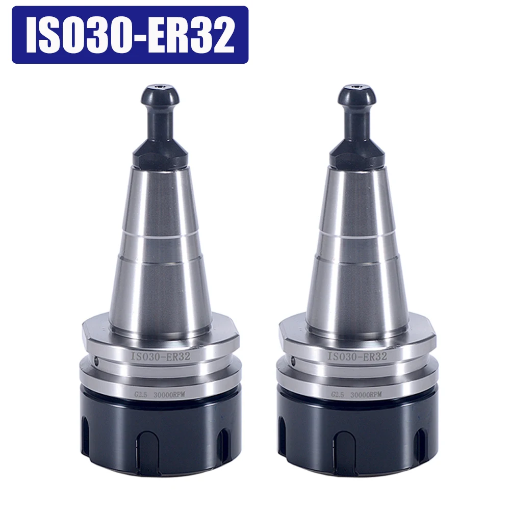 2PCS ISO30-ER32 CNC Collect Chuck Spindle Tool Holder High Speed Balance Tools Machine Tool Accessories ISO30