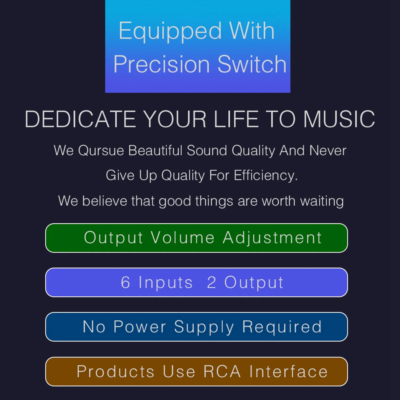

Y43A-2X Switcher 6 In 2 Out Or 2 In 6 Out Headphone Speaker Switcher Stereo Sound Source Signal Selection Switcher