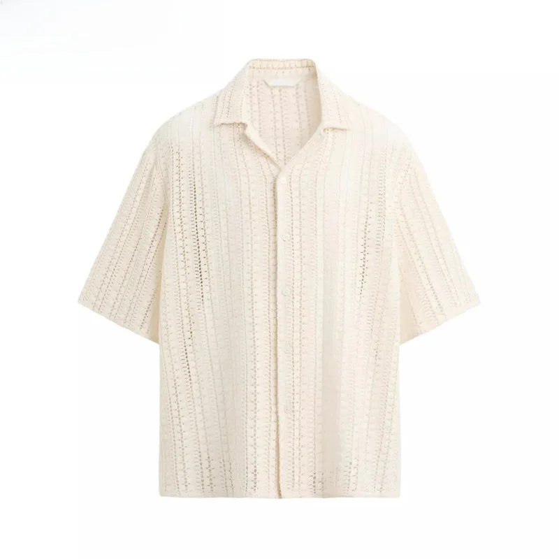 

Новый летний мужской свободный трикотажный воротник с открытыми крючками игольчатым воротником для боулинга ort Sve Casual Faion Youth Active Sle