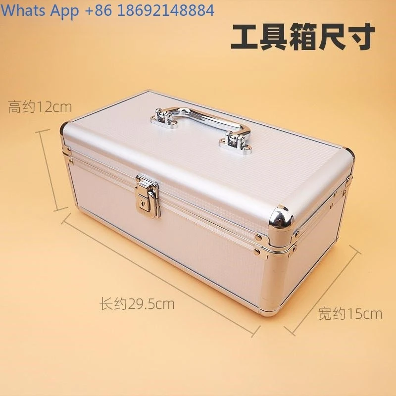 Tool Box Aluminum Storage Alloy Carry Ear Care Technician Large Double Layer Set Pedicure Home Use
