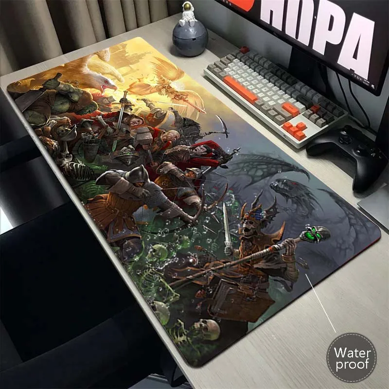 

Heroes of Might Large Mouse Pad Waterproof Gamer Mousepad Office Accessories for Desk Mat Overlock Game Keyboard Pads 900x400mm