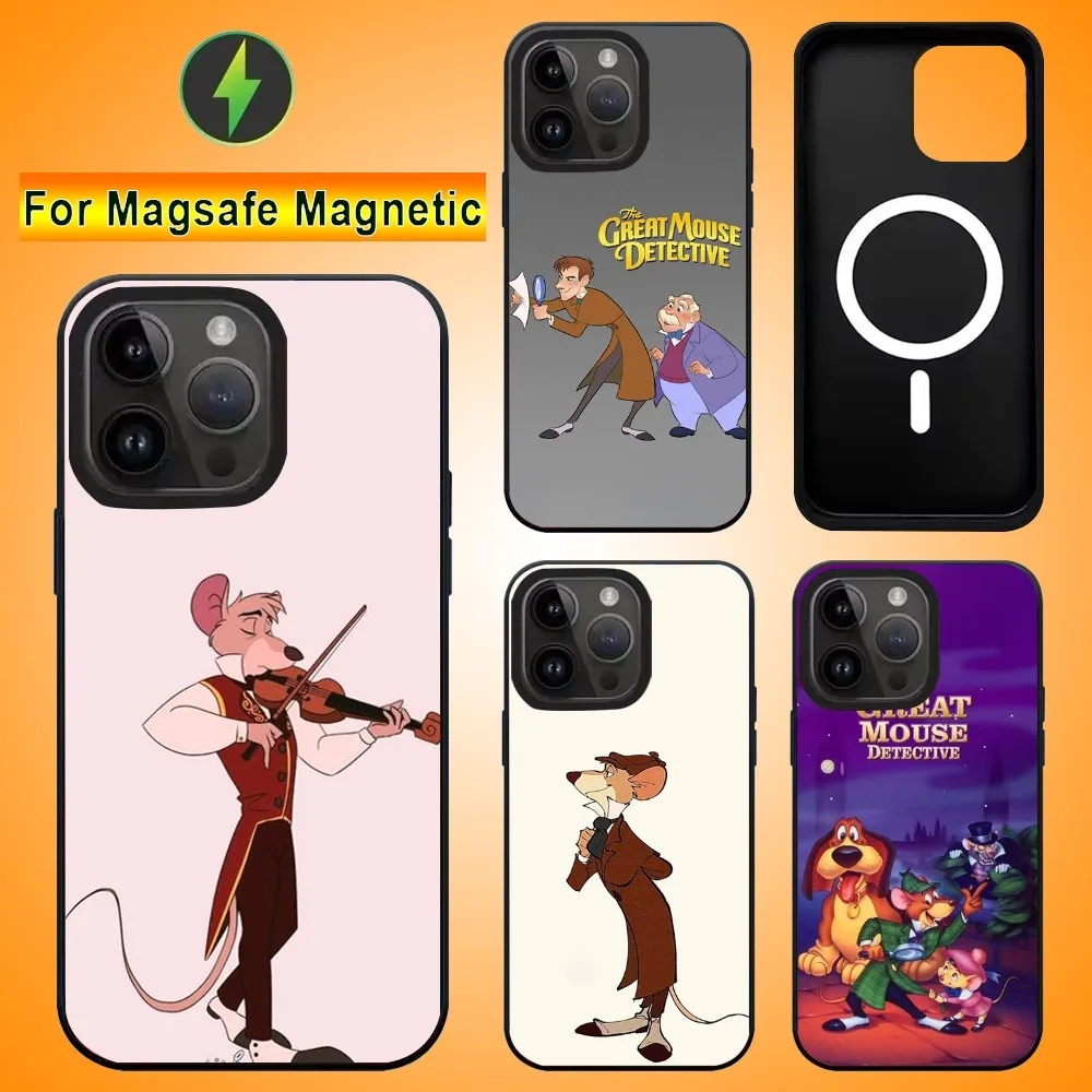 The G-Great M-Mouse Detective Phone Case For IPhone 15 14 13 Pro Max 11 12 Mini Alex Mirror For Magsafe Wireless Charging Cover