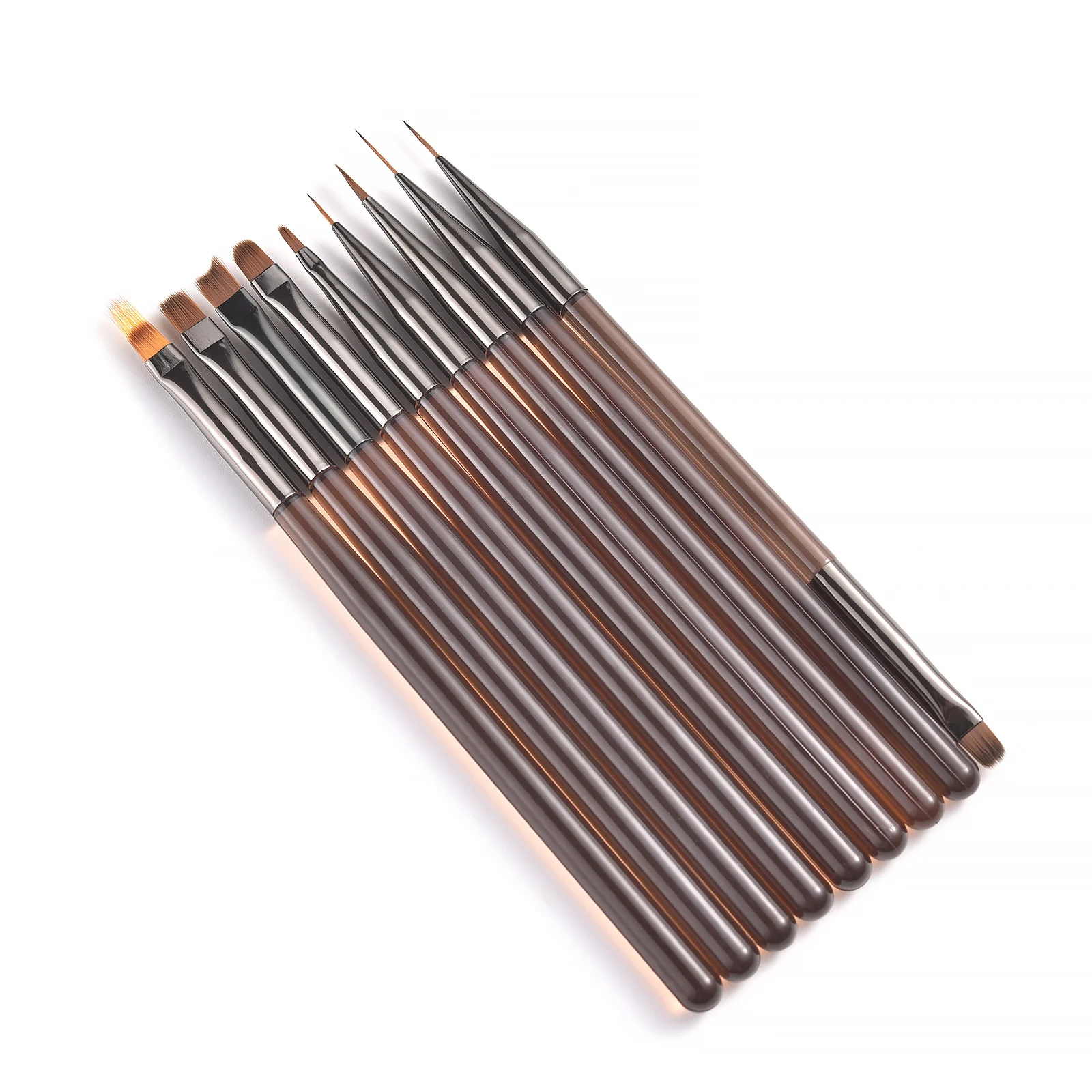 

Профессиональный набор кистей для геля, 9 шт., нейлоновая щетина, кисть для ногтей, лайнер, сделай сам, дисплей, инструмент для рисования, кисть для рисования для дизайна ногтей