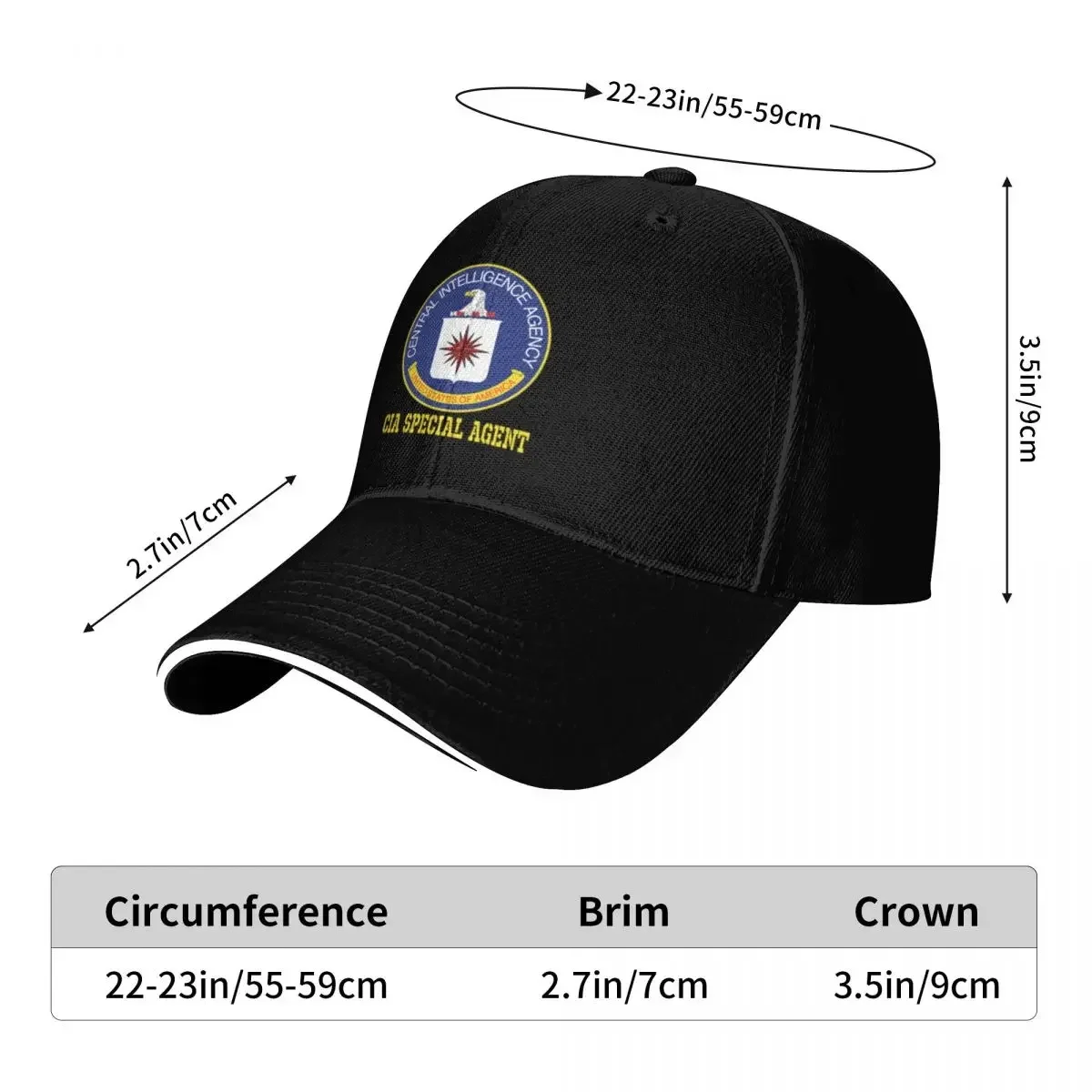 Central Intelligence Agency CIA Baseball Cap Vintage Brand Man Cap Foam Party Hat Caps Male Women's - view 6