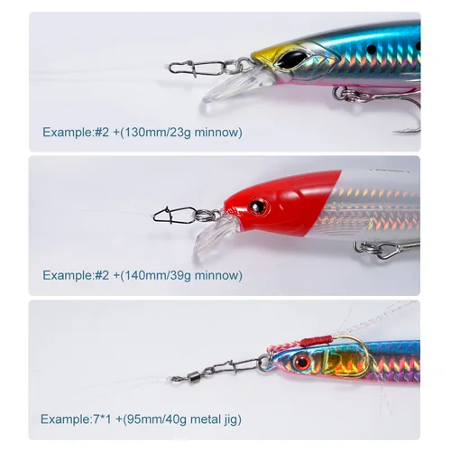 Imagen 2 del producto NOEBY-Cierre de anzuelo de acero inoxidable con alto contenido de carbono, anillos giratorios sólidos, broches de seguridad, Conector de anzuelos de pesca, herramienta de aparejos de pesca