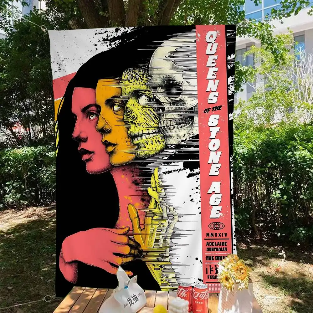 Queens Of The Stone Age Rock Metal Band Advanced Printing Commercial Advertising Flag Company Party Banner