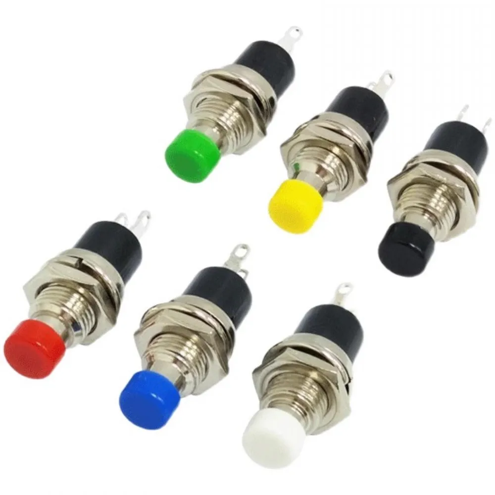 100 pcs 7mm, Mini runder momentaner Druckknopf schalter drücken Sie den Selbst rück stell schalter, normaler weise offen 1no, normaler weise geschlossen 1nc, Mikrosc halter – Detail 2
