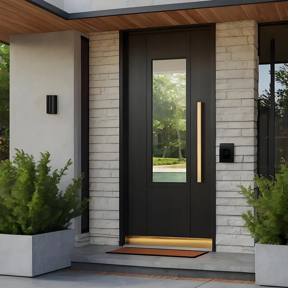 

Sixinalu Entrance Main Door With Sidelight Povit Exterior Front Security Entry Swing Casement Doors Aluminum Home Decor Custom