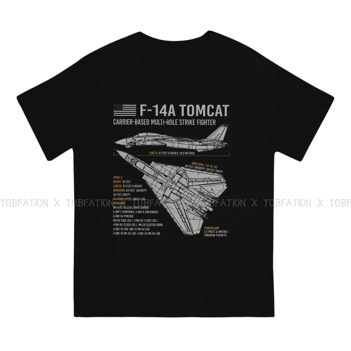 Top Gun Maverick Goose Film Fabric TShirt F-14 Tomcat US Navy Aircraft Plane USAF Airplane Blueprint T Shirt Men Tee Shirt