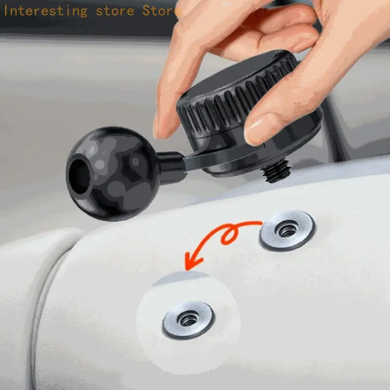 Fahrzeugmontagesockel mit 17-mm-Kugelkopf, 1/4 Schraube für Auto-Monitor-Pad 55KC – Detail 8