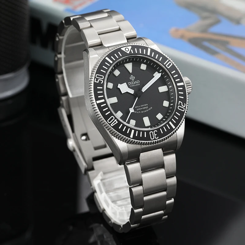 IX&DAO IPOSE Titanium Dive Watch 39mm Men Automatic Mechanical Watches Sapphire BGW9 Luminous 200m Waterproof Wristwatch