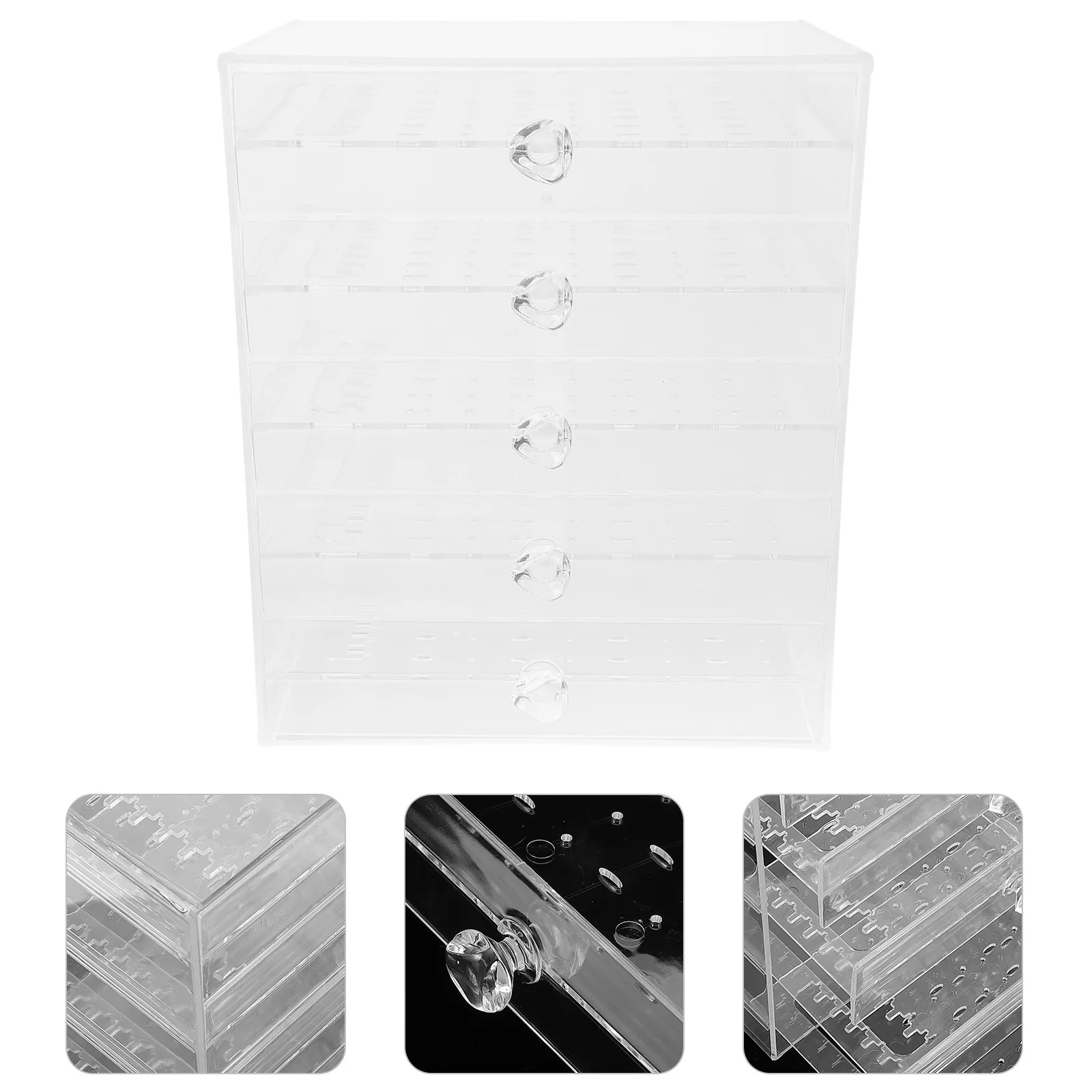 Transparent Acrylic Earring Holder Display Box Durable Organizer Stand for Ear Studs Hoops Lightweight Portable Jewelry Storage