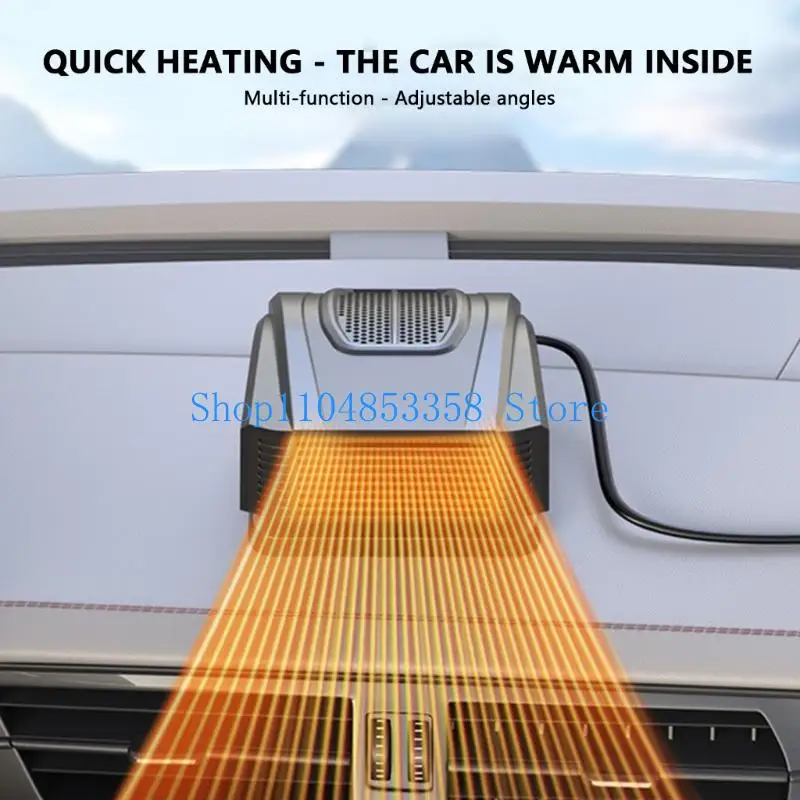 652F Car Heater 150W Efficient Heating Defogger Fan Heater For Cold Weather Driving