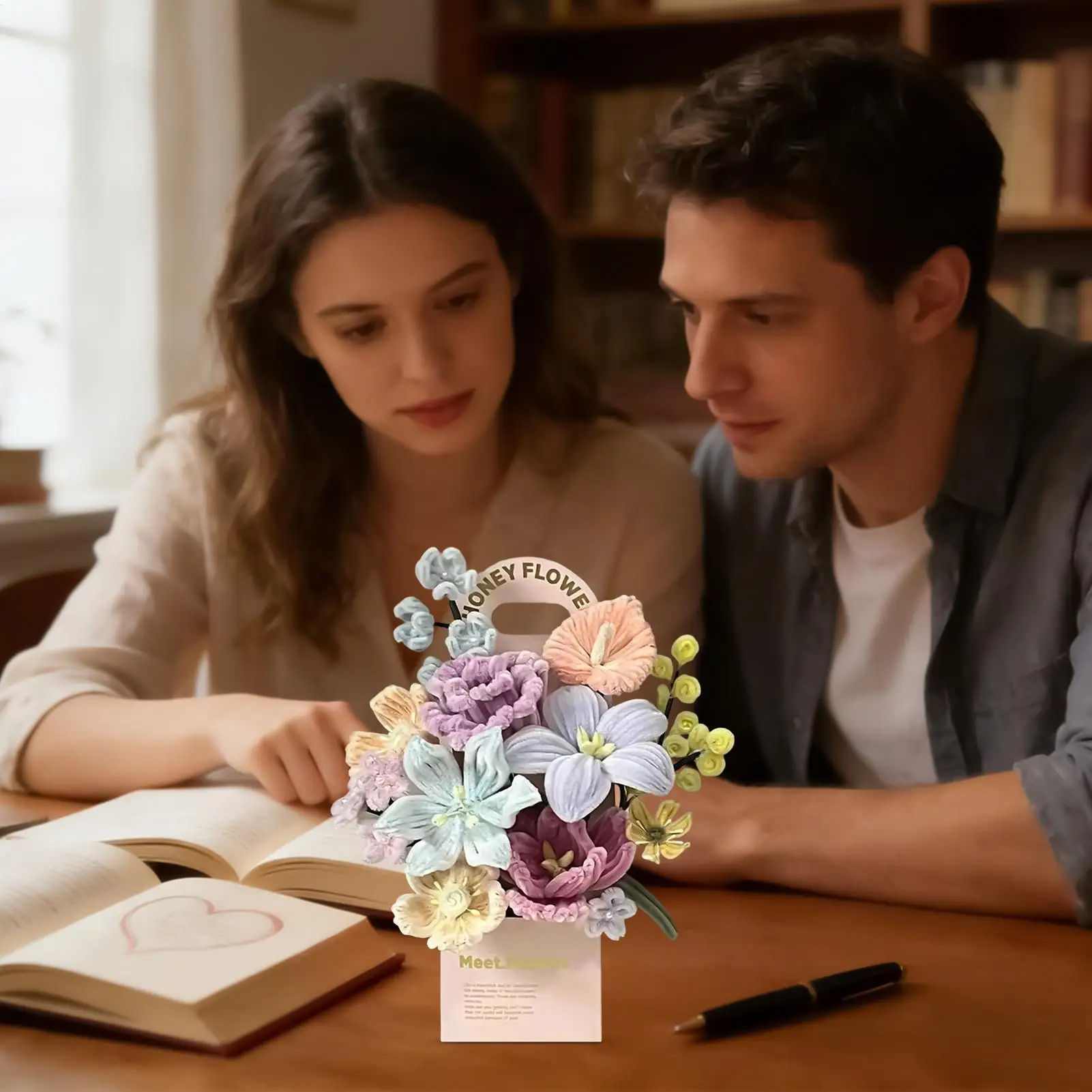 

DIY Pipe Cleaners Flower Kit Chenille Stems Bouquet Craft DIY Set For Mother's Day Pipe Cleaner Flower Making Kit For Home
