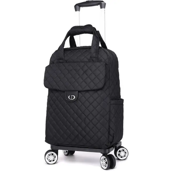 Zaino con ruote impermeabile Oxford da donna Bagagli con ruote da 20 pollici Borse trolley da viaggio da donna Borsa da trasporto Borse trolley con ruote