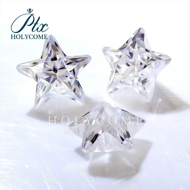 

GRA Full Color Size Free Loose Moissanite Stone Star Cut VVS1 MutiColor Diy Loose Lab Grown Diamond Gemstones Wholesale Price