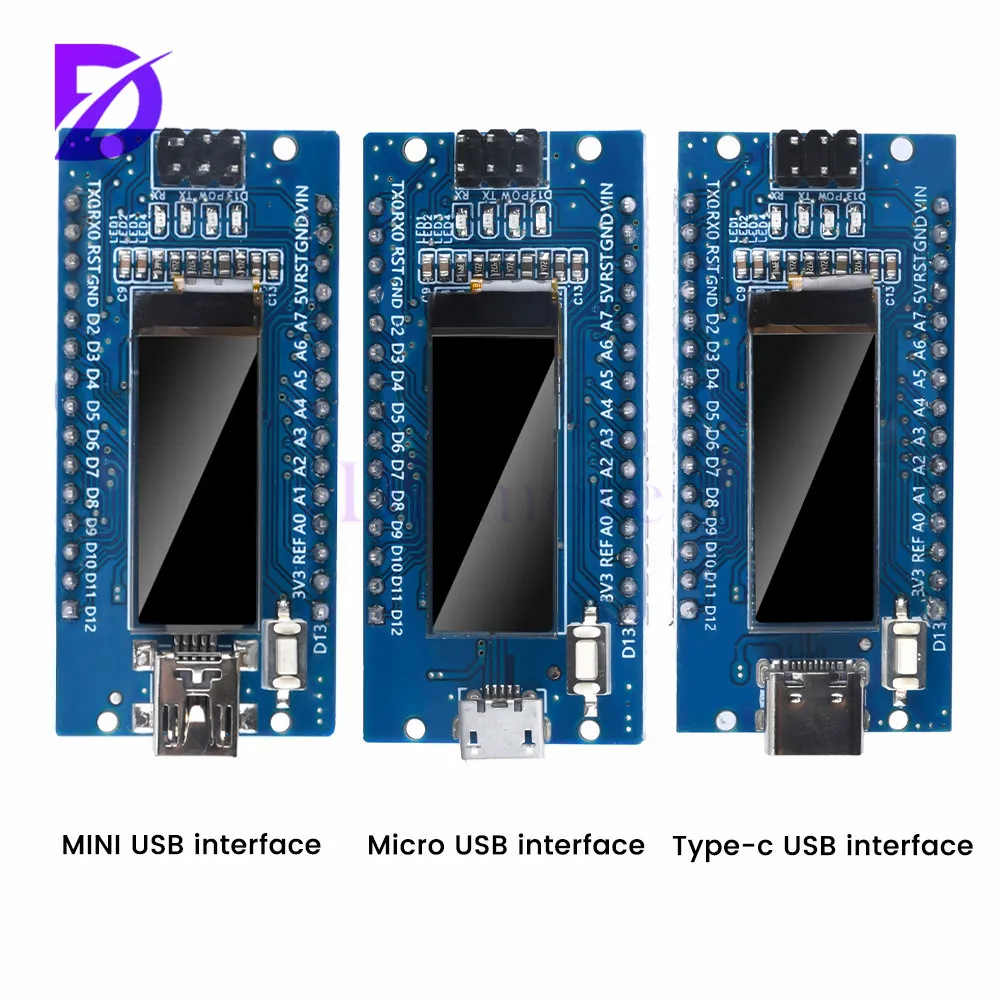 V3.0 Atmega328P Ch340C Built-In Oled Display, 128x32 Resolução, Ssd1306 Iic I2C, Compatível com Arduino, Nano V3.0, 0,91"