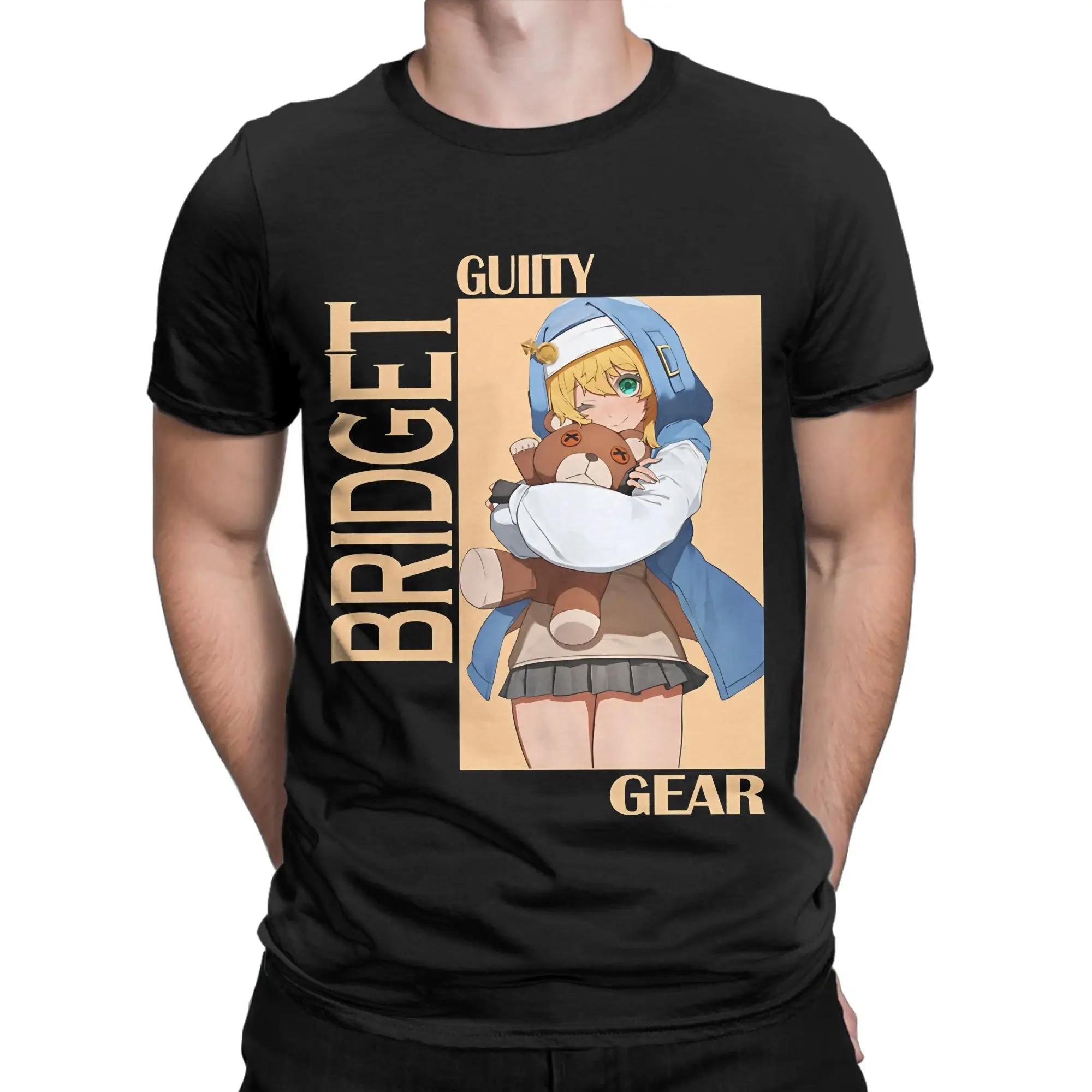 Guilty Gear Bridget Classic Shirt orange Novelty 100% Cotton T-Shirt guilty gear bridget Tees Tops For Men