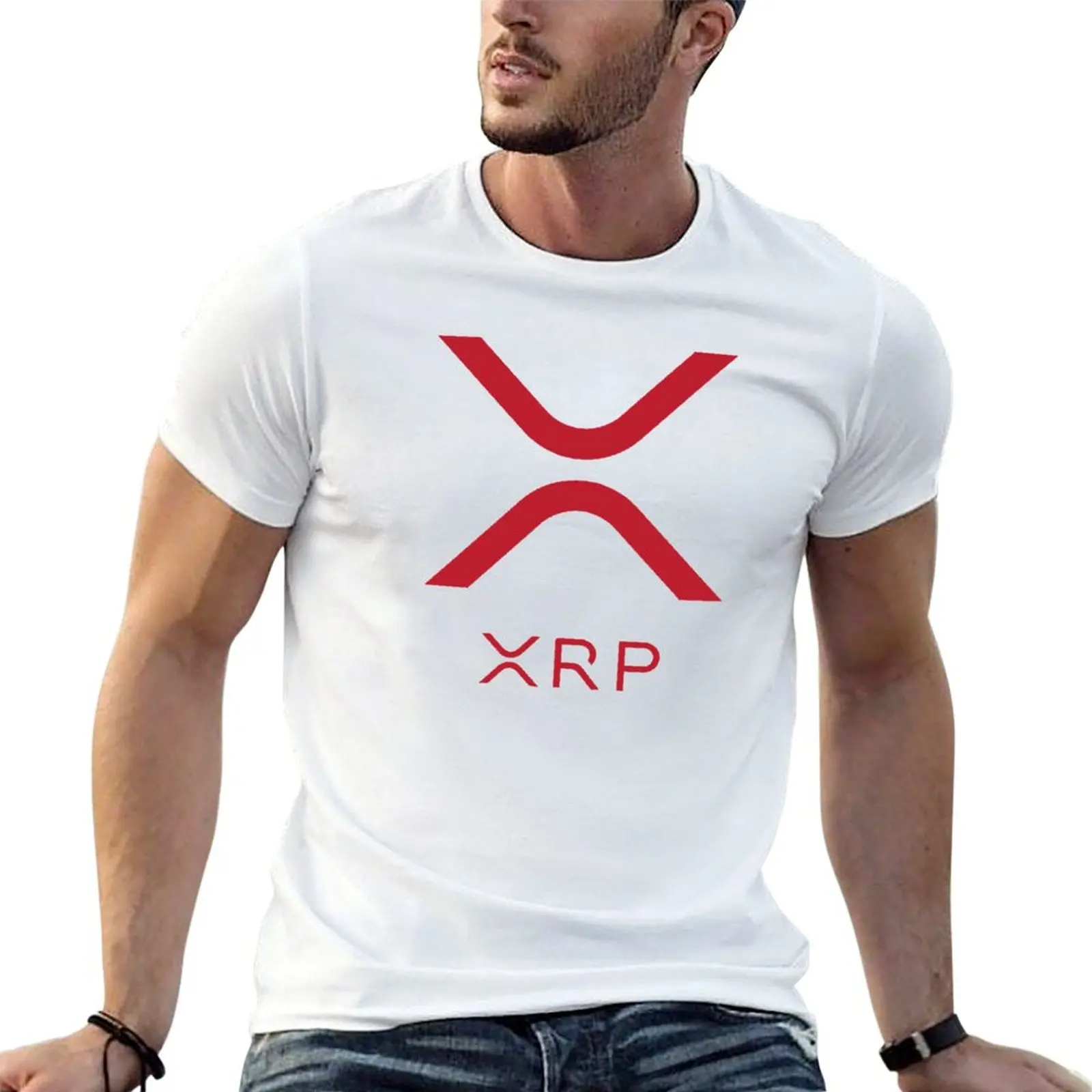

for men XRP NEW anime RIPPLE man t man g T-Shirt RED LOGO for t shirts shirts
