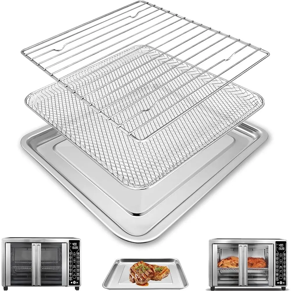 

Запасные части или набор из 3-в-1: поддон, корзина и подставка для цифровой тостерной печи с 17 предустановленными программами, 1700 Вт, 24 л.