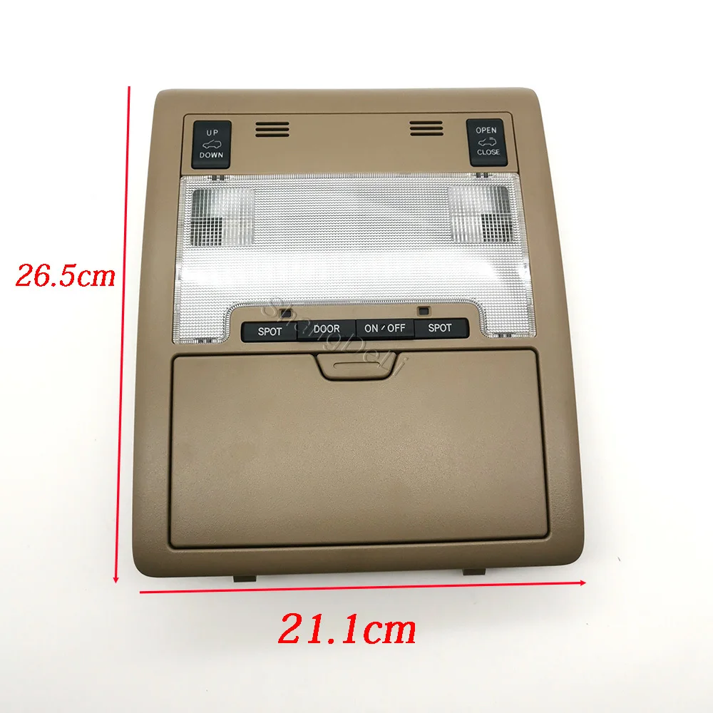 Auto Overhead Dome Lamp Complete Assembly Front Ceiling Interior Map Reading Light Fit For Toyota Land Cruiser LC200 2008‑2018