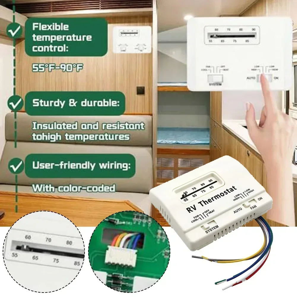 RV Air Conditioner Control Heat Cool Thermostat RV Temperature Control Accurate Temperature Regulation Consistent Performance