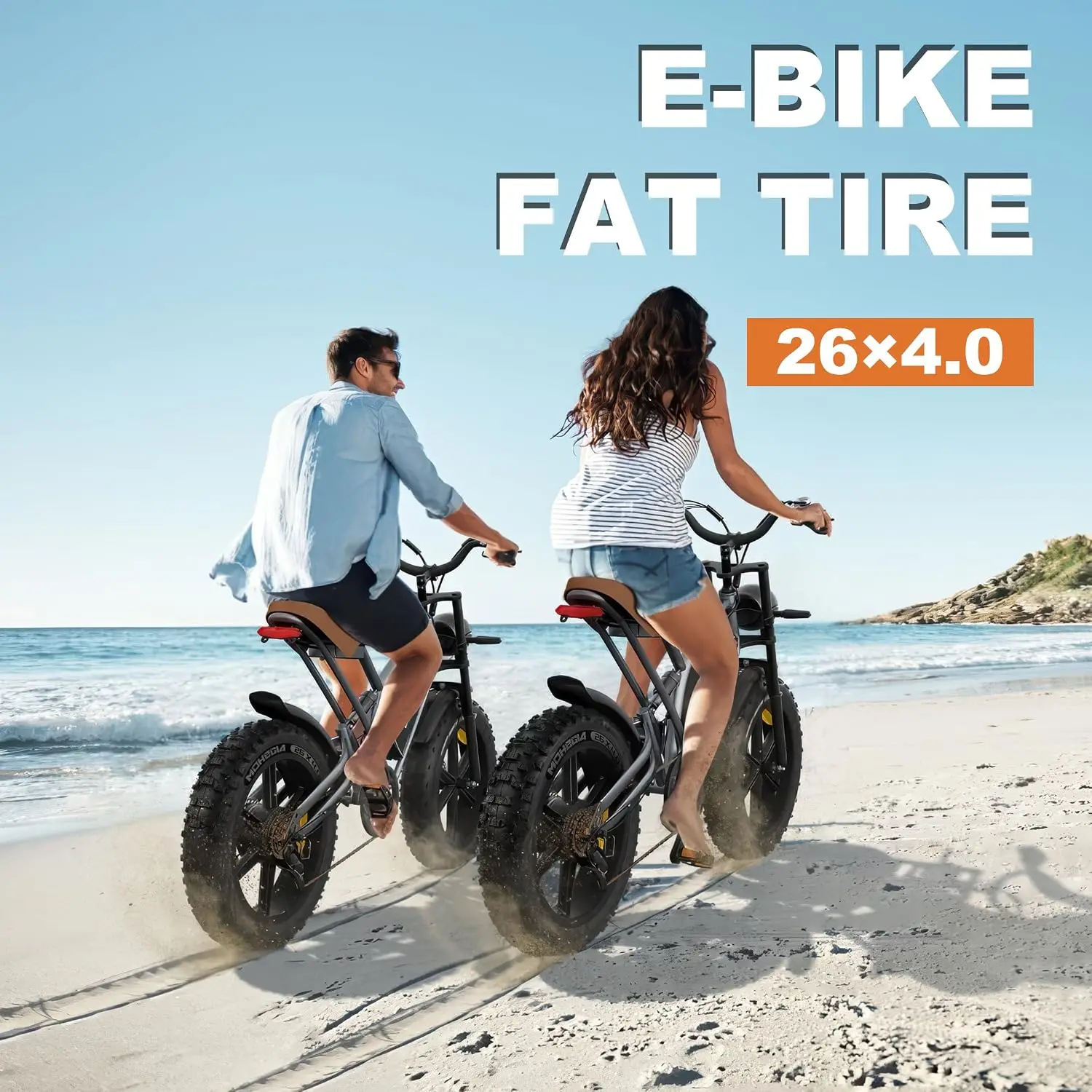 Ebike Fat Tire: 20x4.0/26x4.0 Inch E-Bike Mountain Bicycle Tire Replacement, High-Performance All-Terrain Folding Electric MTB