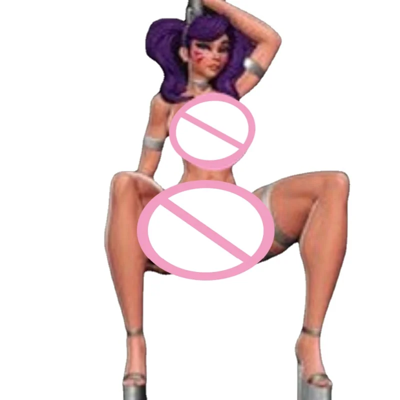 Figura de resina a escala 1/24, 75mm, chica de baile en barra Nsfw, Kit de modelo de ensamblaje, juguete de impresión 3D sin montar y sin pintar