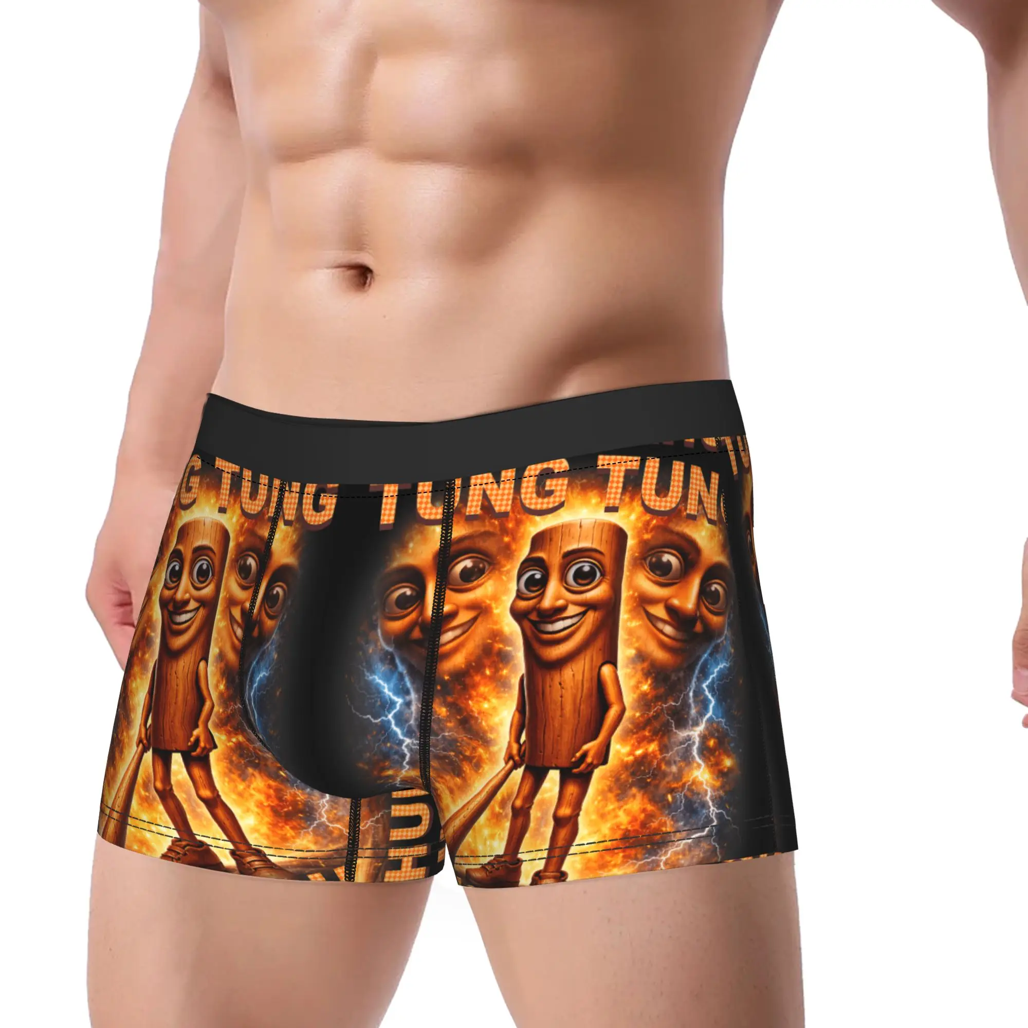 Tung Tung Tung Sahur is Calling Italian Brainrot Shorts Briefs  Underwear Trenky Males Sexy Soft Trunk Custom Plus Size Panties