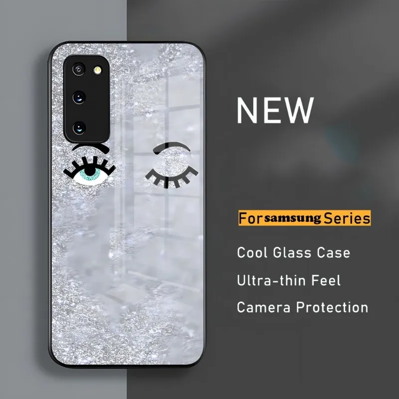 Hot Ferragnie-s Eyes Chiara Phone Case Samsung A54 S23 S21 S22 Ultra A 42 34 32 52 51 Note S10 E Plus S20 FE S22 Pro A12 Glass