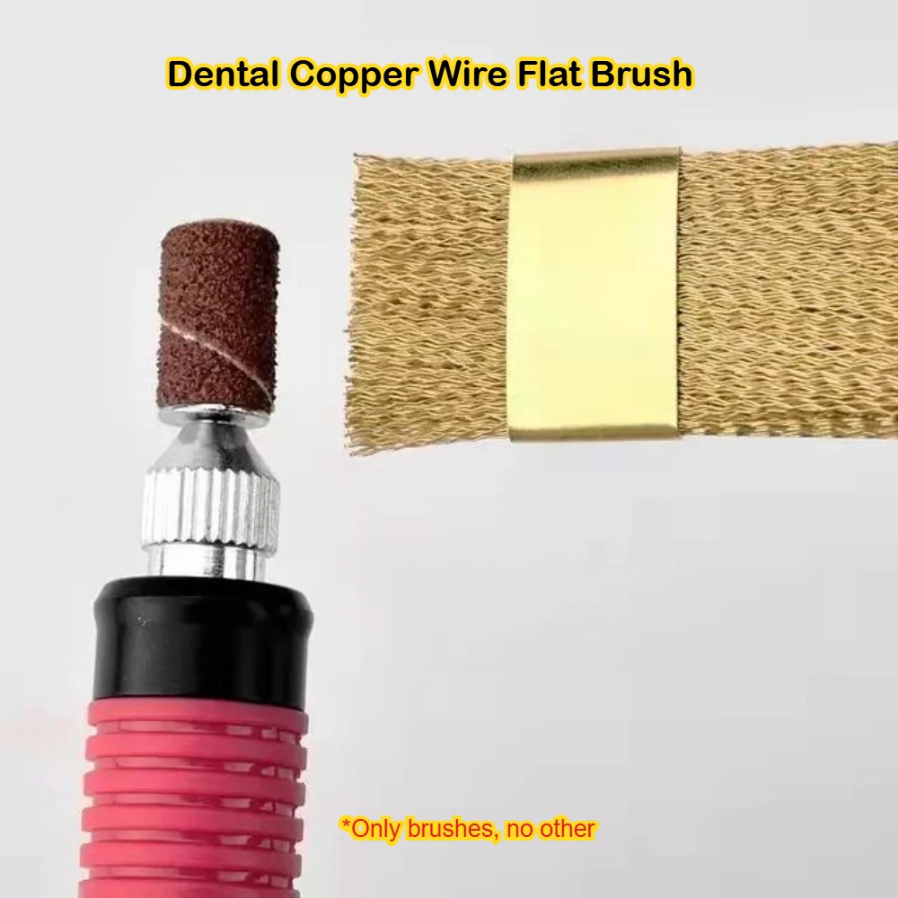 

20 шт. стоматологическая медная щетка для очистки боров в качестве материала инструмента для отбеливания зубов для стоматологической клиники