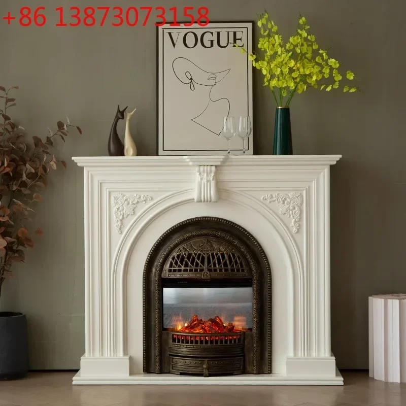 

Деревянный шкаф-камин Yucheng в стиле французского ретро, из массива дерева, для прихожей, с имитацией огня, декоративный, I